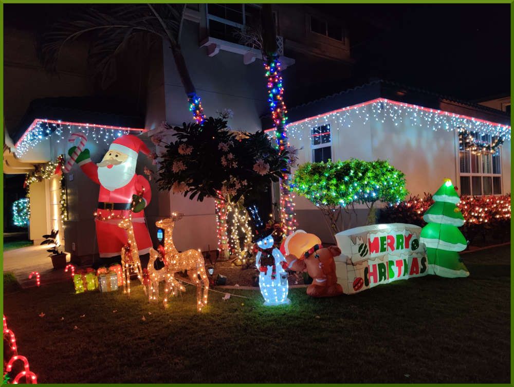 2021 Christmas decorations around Iwalani Village