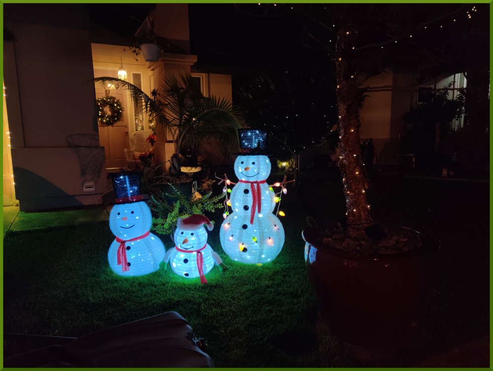 2021 Christmas decorations around Iwalani Village