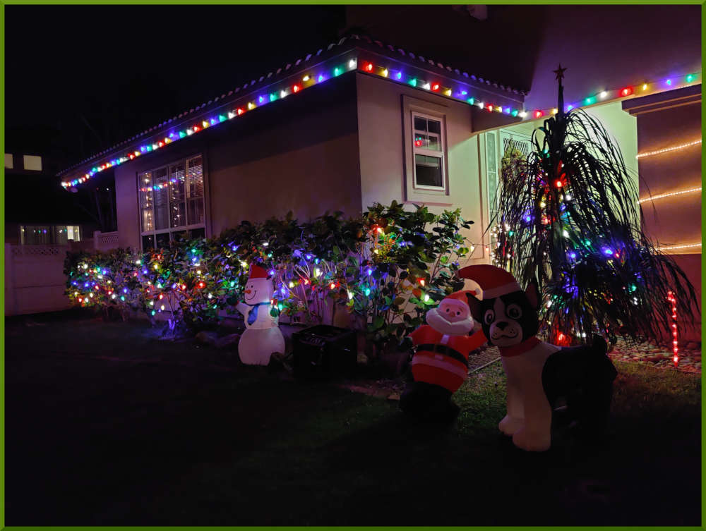 2021 Christmas decorations around Iwalani Village