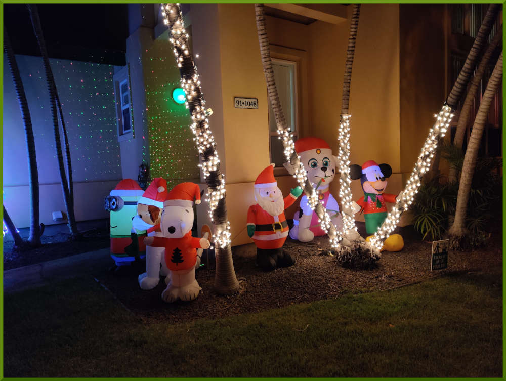 2021 Christmas decorations around Iwalani Village