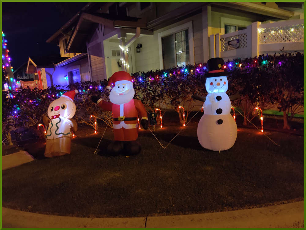 2021 Christmas decorations around Iwalani Village