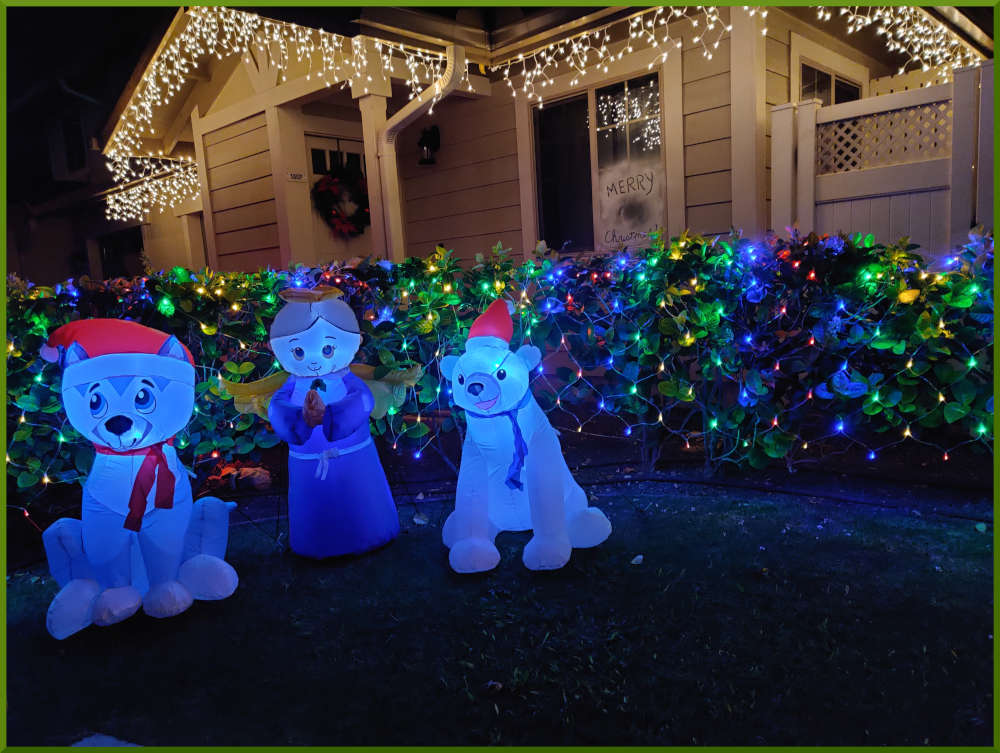 2021 Christmas decorations around Iwalani Village