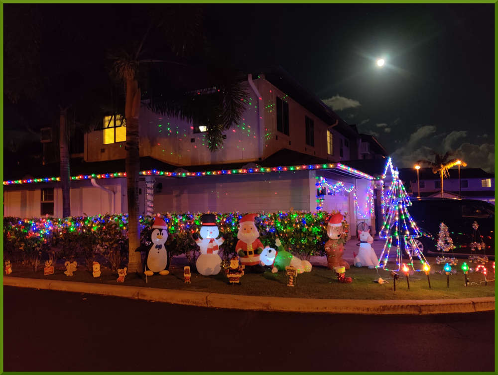 2021 Christmas decorations around Iwalani Village